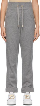 Grey Embossed Monogram Lounge Pants