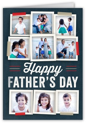 Father's Day Cards: Tastefully Taped Father's Day Card, Black, Matte, Folded Smooth Cardstock, Square