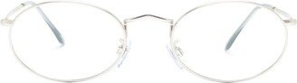 Logo-Engraved Round-Frame Glasses-AA