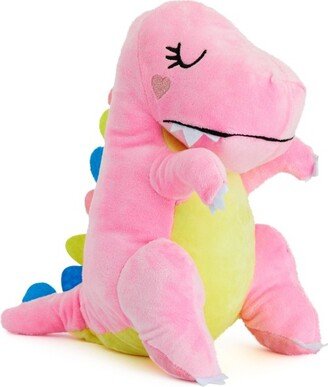 Blue Panda Small Pink Plush Dinosaur Stuffed Animal Toy for Gifts, 10 In Dinosaur Stuffed Animal