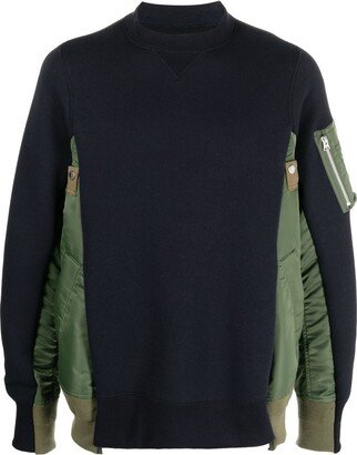 Patchwork Crew Neck Sweatshirt