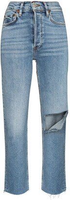 Stove Pipe high-waisted jeans