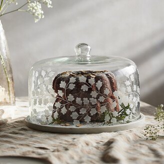 Etched Glass + Marble Cake Dome