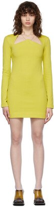 FIDAN NOVRUZOVA SSENSE Exclusive Green Star Neckline Short Dress