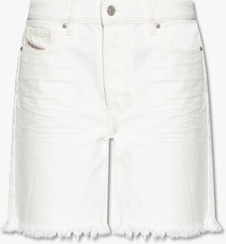 ‘DE-AMY’ Denim Shorts - White