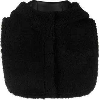 Reversible Shearling Hooded Bib