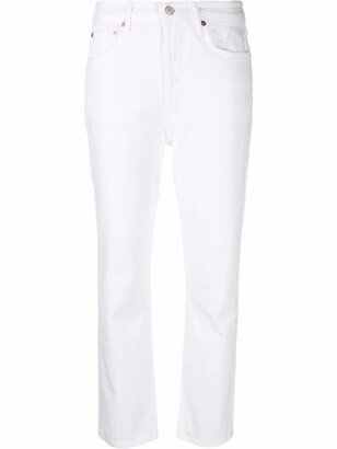 High-Waist Cropped Jeans-AA