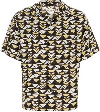 Triangle-Printed Short-Sleeved Shirt