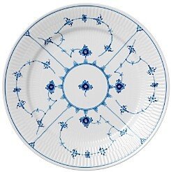 Blue Fluted Plain Dinner Plate