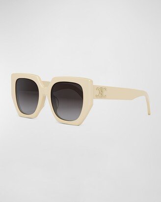 Triomphe Logo Acetate Butterfly Sunglasses