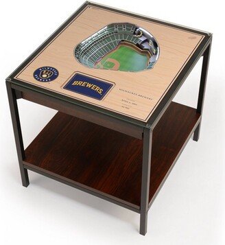 MLB Milwaukee Brewers 25-Layer StadiumViews Lighted End Table