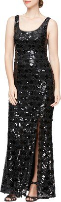 Alex & Eve Sequin Sleeveless Gown