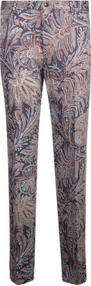 Paisley Printed Straight Leg Pants