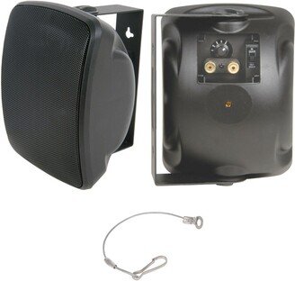 Loops QUALITY 4 40W Black Outdoor Garden Speaker *100V & 8ohm* IP44 Wall /