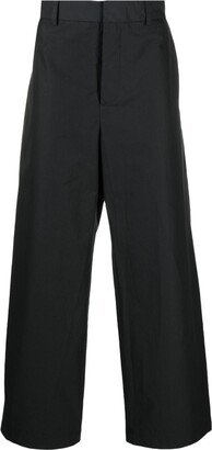 Wide-Leg Cotton Trousers-AF