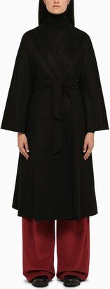 Black cashmere long coat