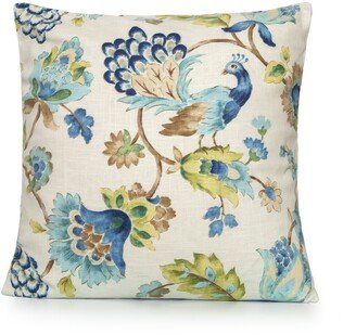 Jaclyn Smith Floral Blue Bird/Peacock/Branch Decorative Pillow Cover. Accent Throw Pillow, Home Decor.