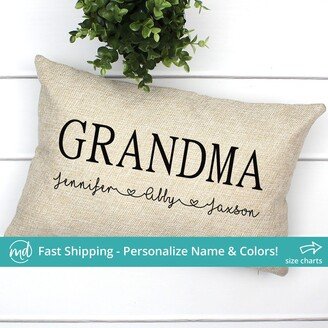 Personalized Grandma Pillow, Grandchildren Pillow Personalized, Grandparent For Grandma, Custom Gift