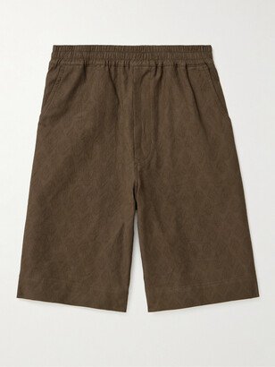 Merely Made Straight-Leg Cotton-Jacquard Drawstring Shorts