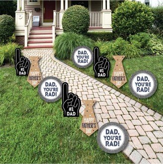 Big Dot Of Happiness My Dad is Rad - Lawn Decor - Outdoor Father's Day Yard Decor - 10 Pc