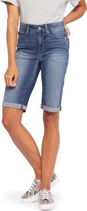 Briella Roll Cuff Denim Bermuda Shorts-AC