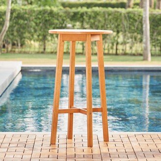 Global Pronex Kapalua Honey Eucalyptus Wooden Outdoor Bar Table