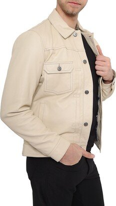 Pino by PinoPorte Lambskin Leather Shacket