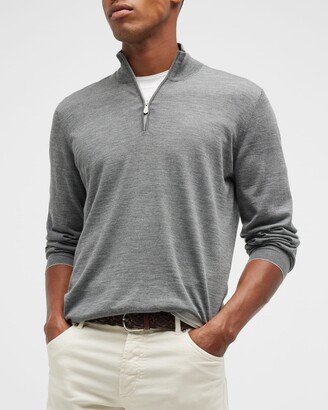 Men's Wool-Cashmere 1/4-Zip Sweater