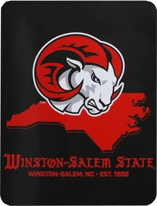 The Winston-Salem State Rams 60'' x 46'' Micro Raschel Throw Blanket - Black, Red