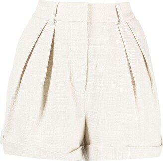 Luisa pleat-detail shorts
