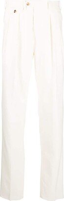 Pressed-Crease Straight-Leg Trousers-AL