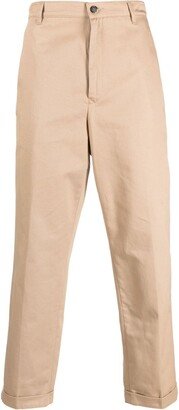 Logo-Patch Straight-Leg Trousers-BI