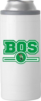 Boston Celtics 12 oz Letterman Slim Can Cooler - White, Silver