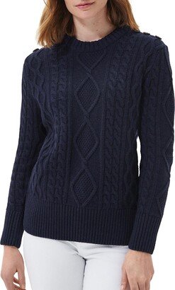 Greyling Mix Stitch Wool Blend Crewneck Sweater