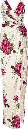 Finn Floral Knotted Column Gown