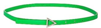 Leather Triangle Belt in Green