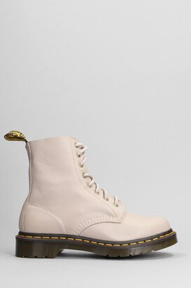 1460 Combat Boots In Taupe Leather