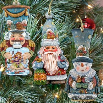 Elegant Holidays Wooden Ornaments Wall Decor, Set of 3