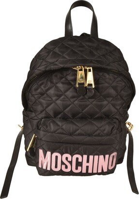 Logo Patch Quilted Backpack