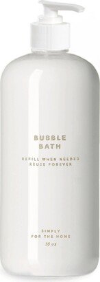 Bubble Bath Bottle - 16Oz White Plastic, Opaque, Refillable, Reusable, Bathroom Decor, Minimalist Design, Pump Dispensers