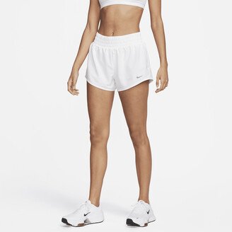 Women's One Dri-FIT Mid-Rise 3 Brief-Lined Shorts in White