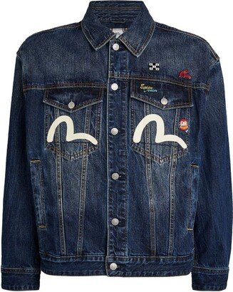 Logo Print Denim Jacket-AD