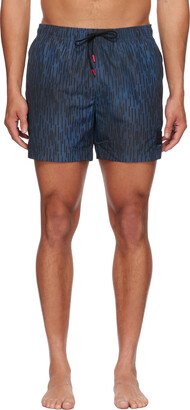 Blue Printed Swim Shorts