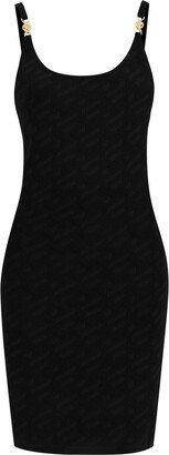 Greca Pattern Sleeveless Dress