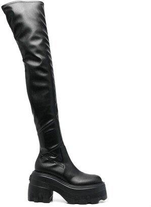 Thigh-High Platform Boots-AA