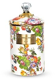 MacKenzie-Childs Flower Market Large Canister, White