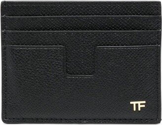 Logo-Plaque Leather Cardholder-AB