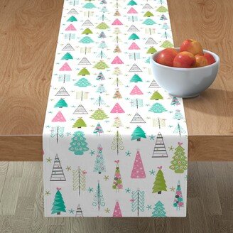 Table Runners: Modern Scandinavian Trees - Multi Table Runner, 108X16, Multicolor