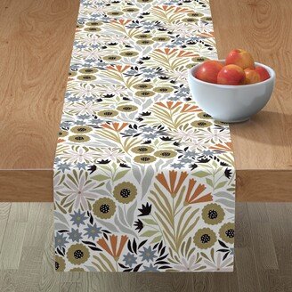 Table Runners: Adeline Floral - Muted Multi Table Runner, 108X16, Multicolor