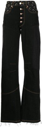 Panelled Wide-Leg Jeans-AG